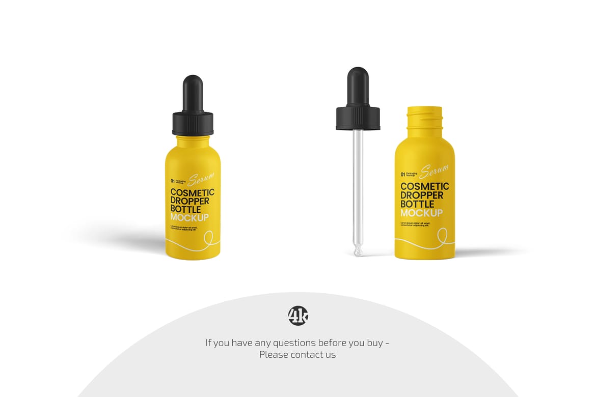 Matte Dropper Bottle Mockup Set