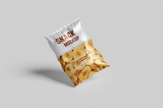 Snack Pouch Plastic Bag Mockup