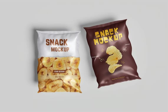 Snack Pouch Plastic Bag Mockup