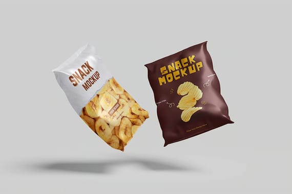 Snack Pouch Plastic Bag Mockup