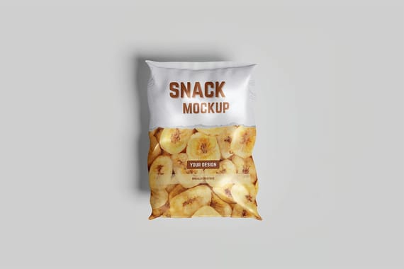 Snack Pouch Plastic Bag Mockup