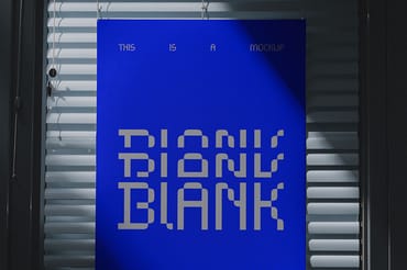 Shadowy Blinded Window Poster Mockup