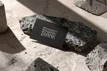 Concrete & Driftwood Card Mockup
