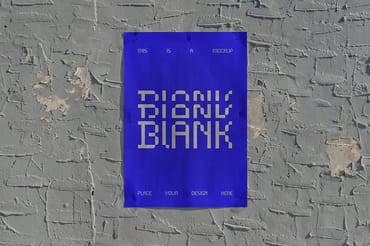 Grungy Plaster Wall Poster Mockup