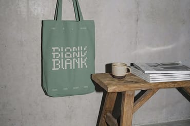 Hanging Canvas Tote Bag Mockup