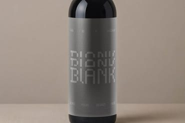 Minimalist Dark Wine Bottle Mockup