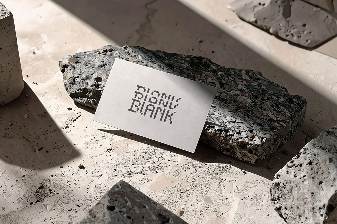 Concrete & Driftwood Card Mockup