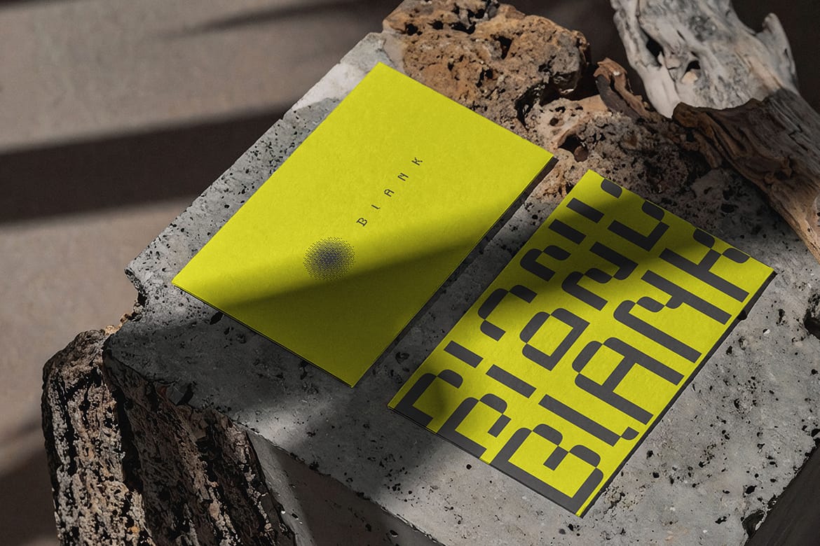 Natural Shadow Business Card Mockup