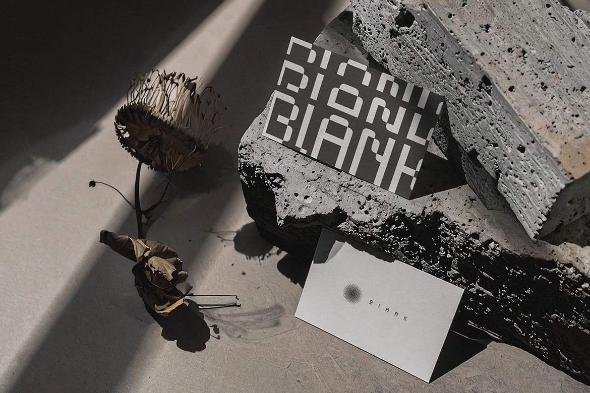 Aesthetic Dual Card & Dry Flower Mockup