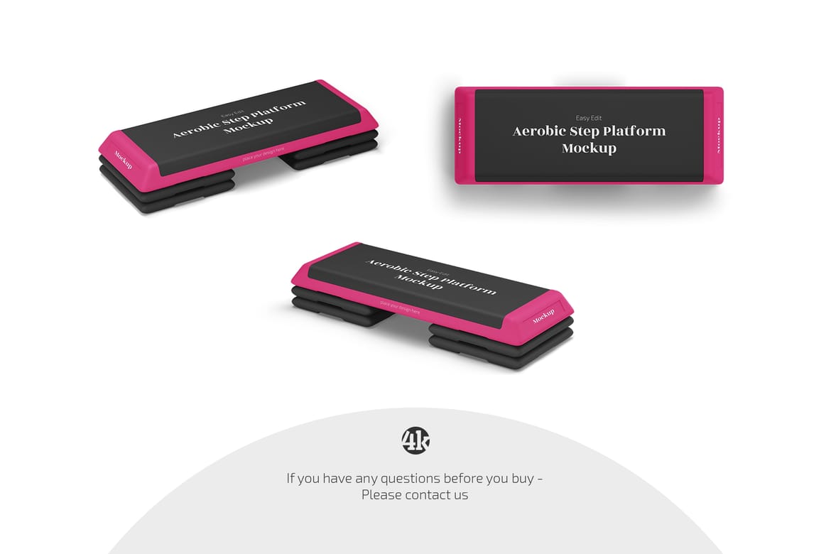 Aerobic Step Platform Mockup Set