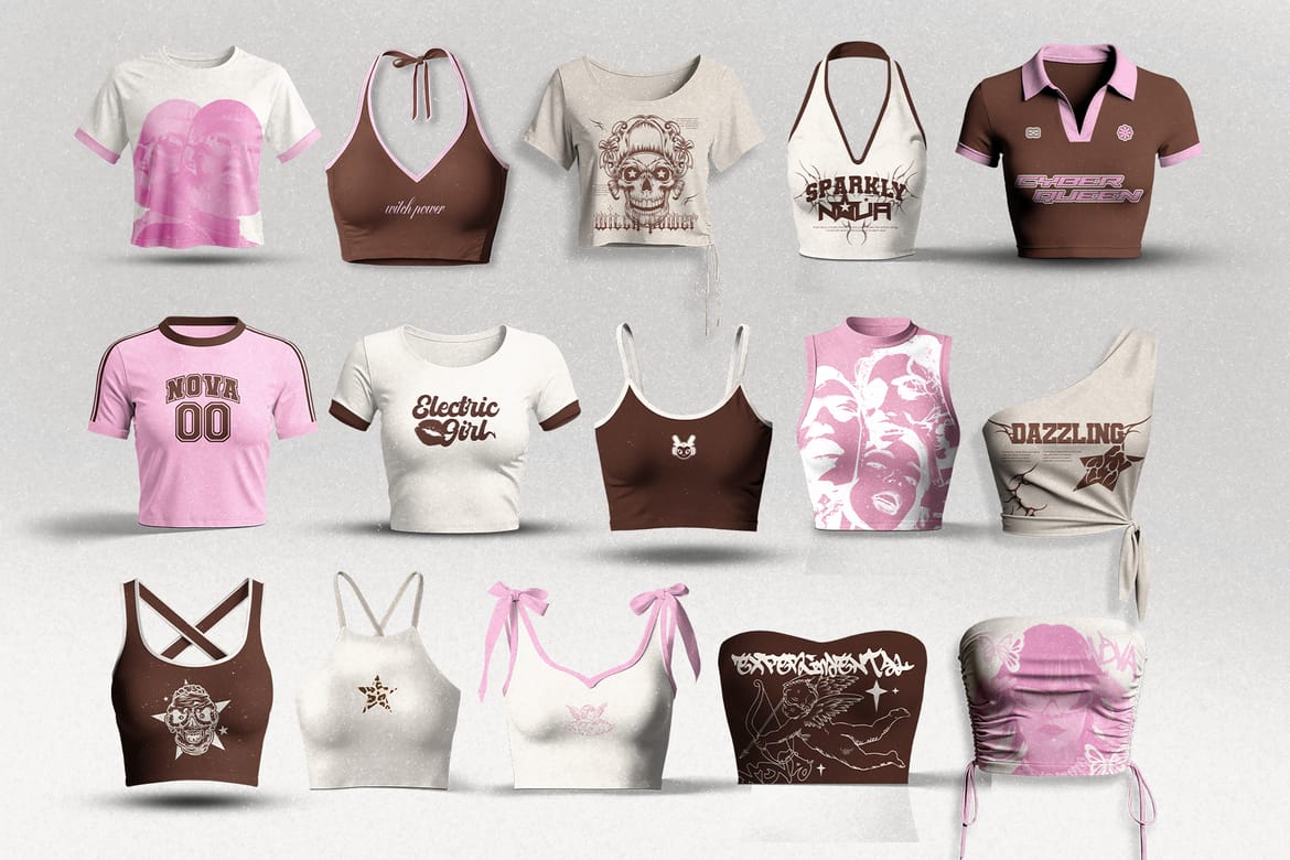 Y2K Women Apparel Mockup