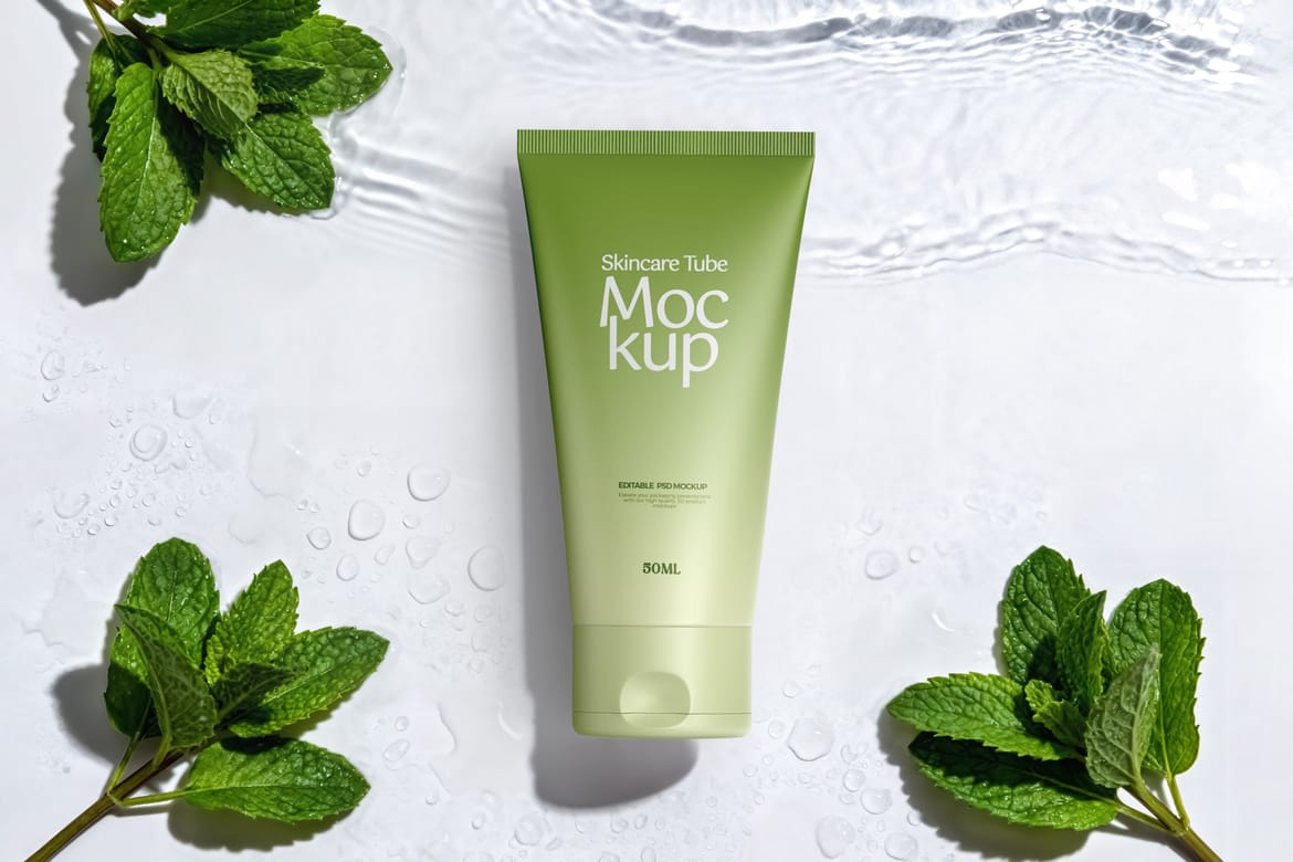 Natural Cosmetic Tube Mockup