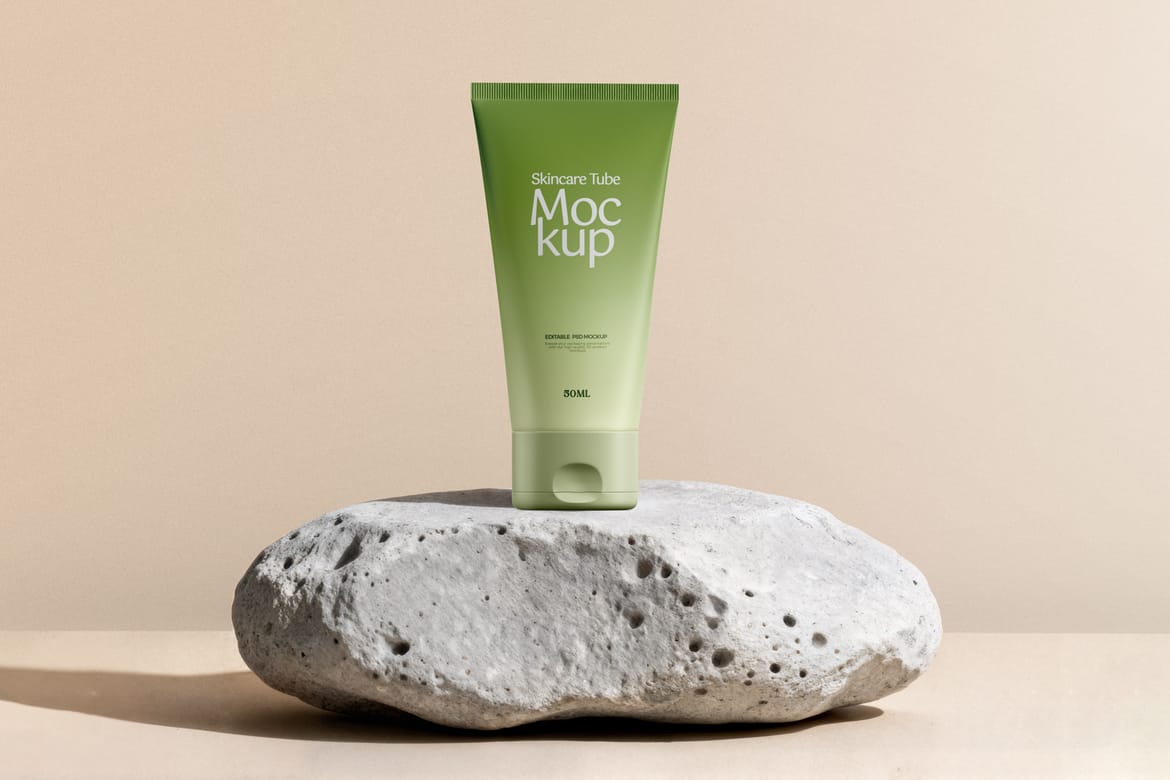Natural Cosmetic Tube Mockup