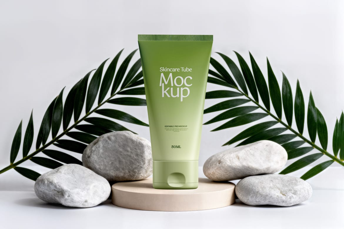Natural Cosmetic Tube Mockup