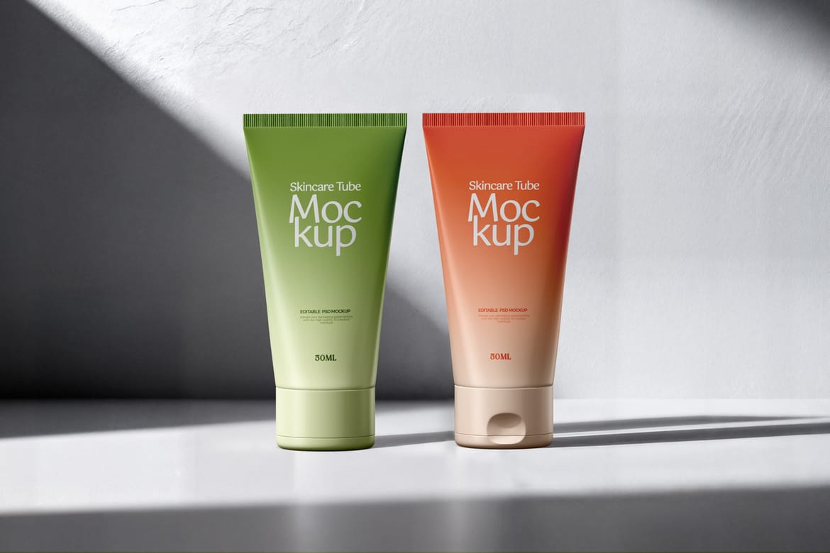 Natural Cosmetic Tube Mockup