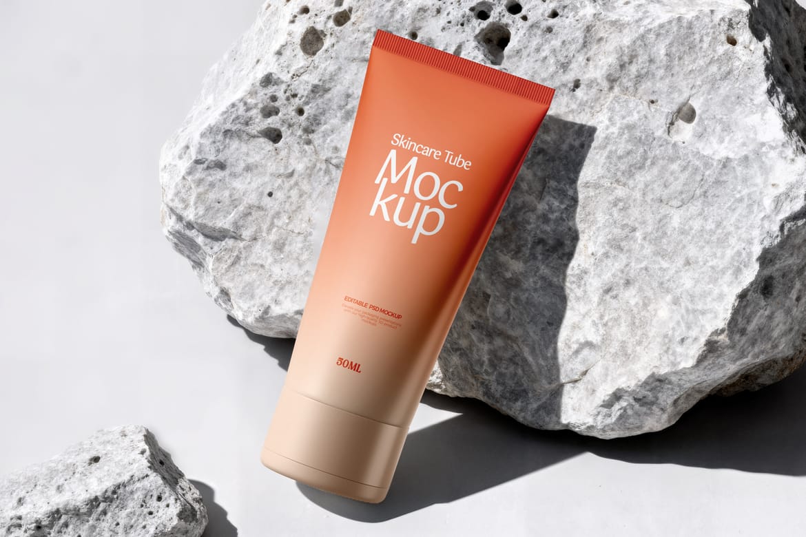 Natural Cosmetic Tube Mockup