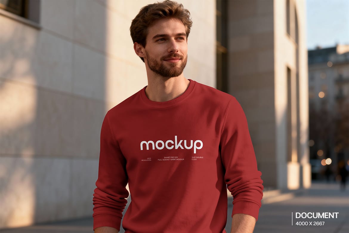 Long Sleeve T-Shirt Mockup