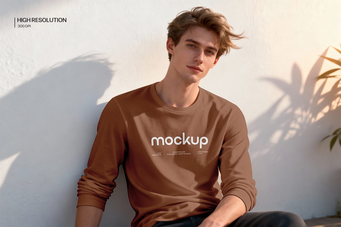 Long Sleeve T-Shirt Mockup