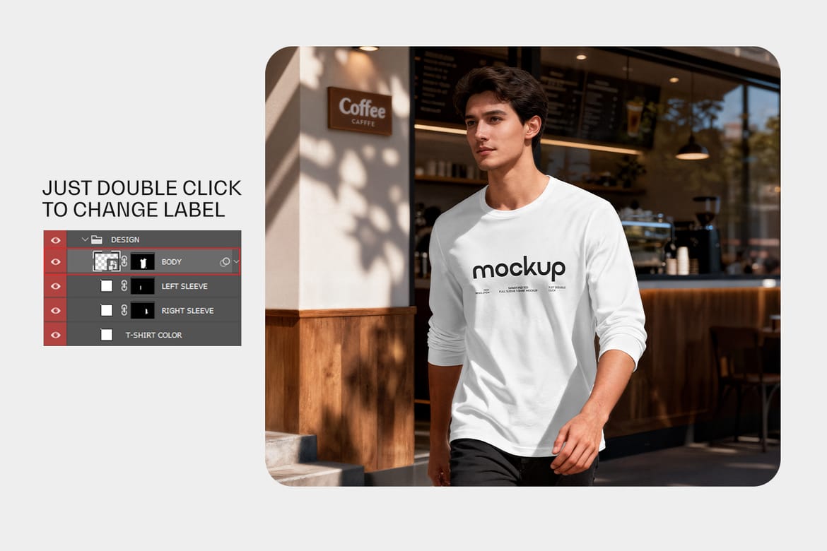 Long Sleeve T-Shirt Mockup