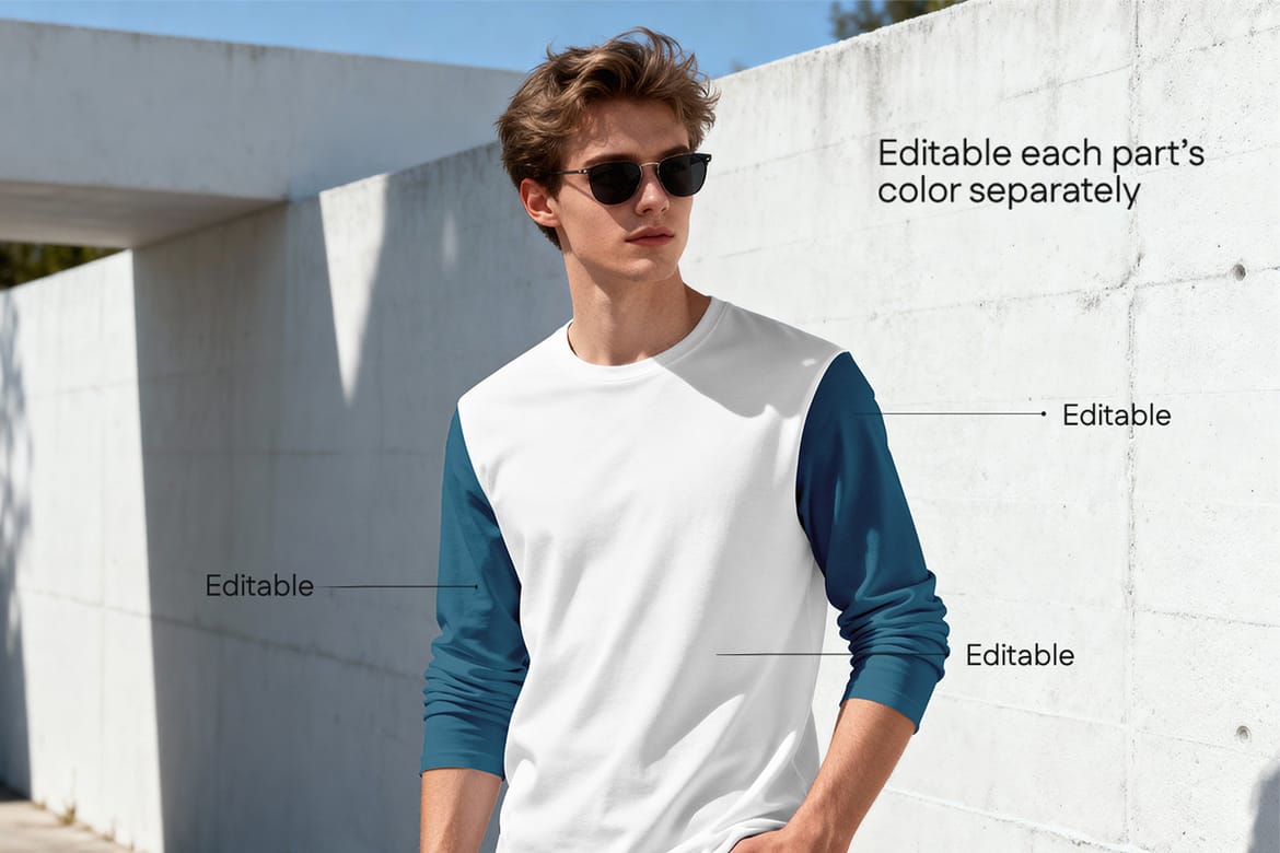 Long Sleeve T-Shirt Mockup