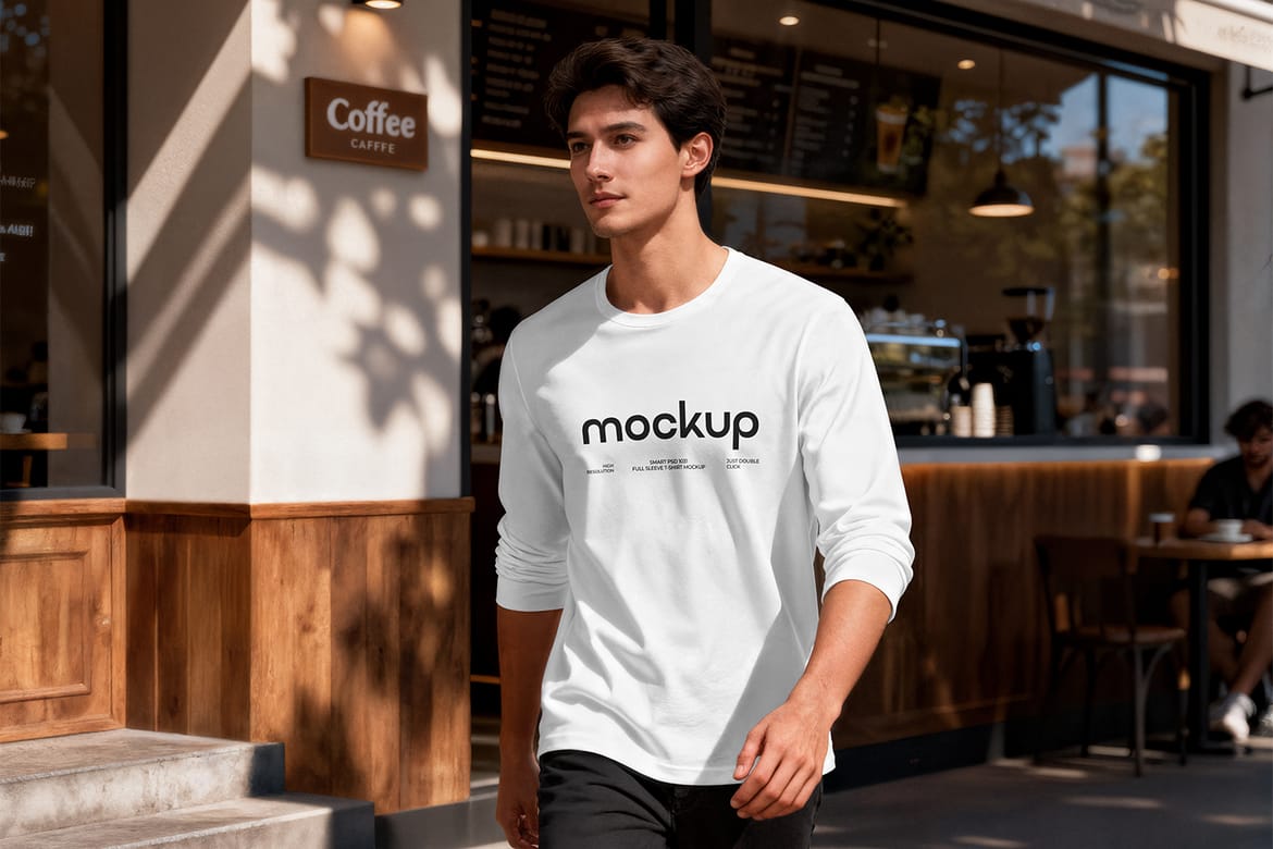 Long Sleeve T-Shirt Mockup