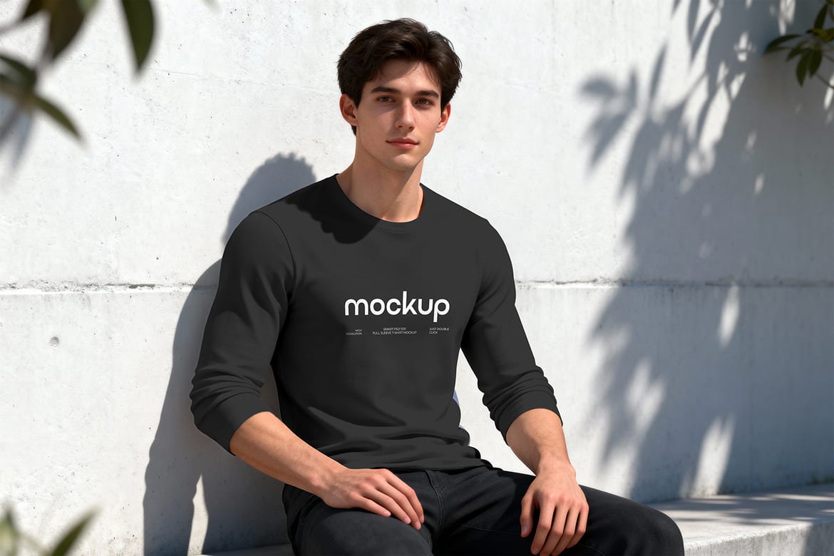 Long Sleeve T-Shirt Mockup