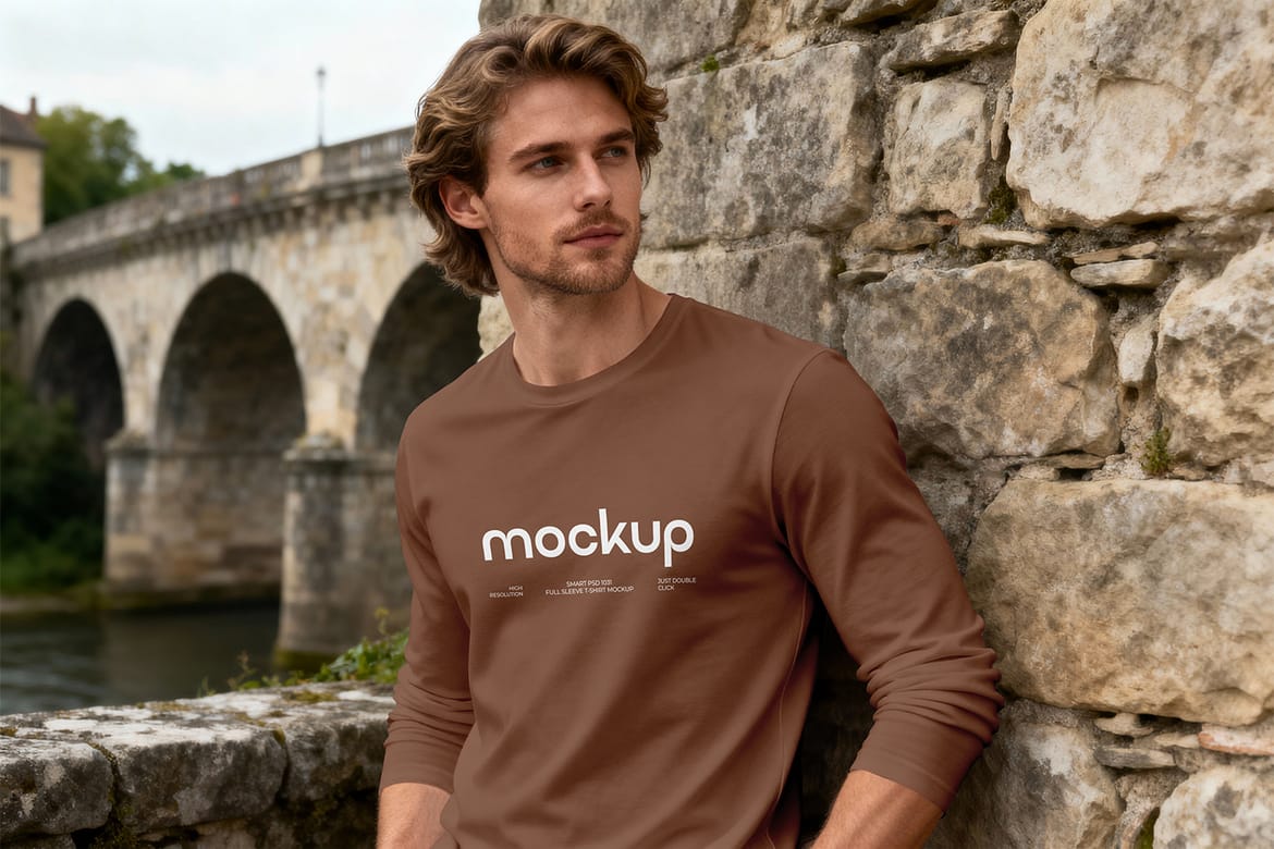 Long Sleeve T-Shirt Mockup