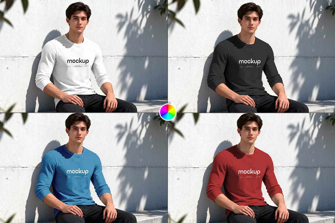 Long Sleeve T-Shirt Mockup