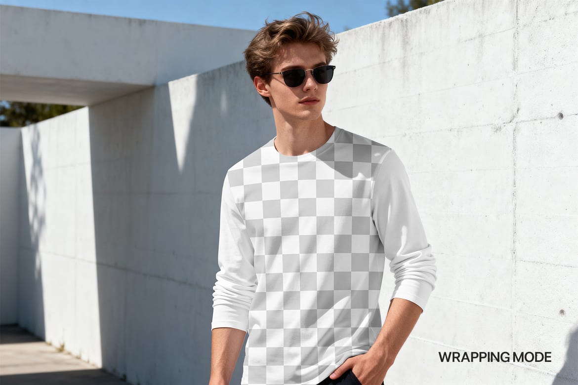 Long Sleeve T-Shirt Mockup
