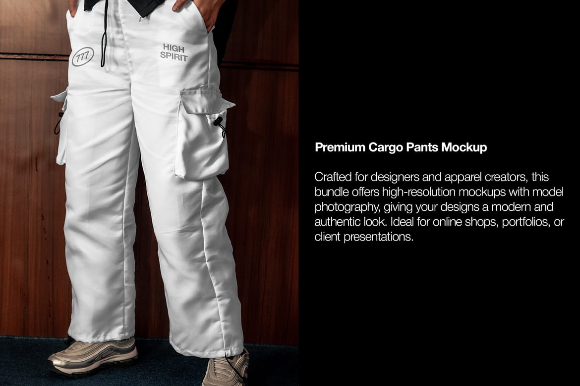 Cargo Pants Mockup (With Model)