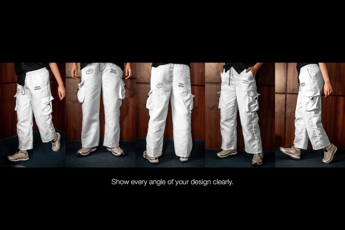 Cargo Pants Mockup (With Model)