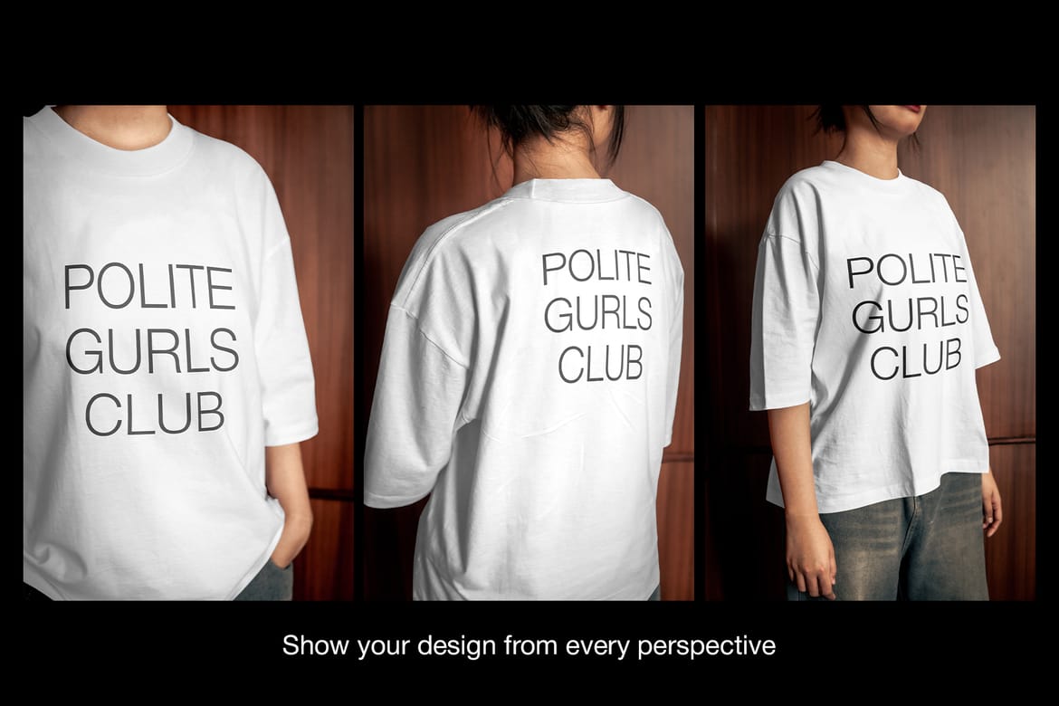 Boxy T-Shirt Mockup (With Model)