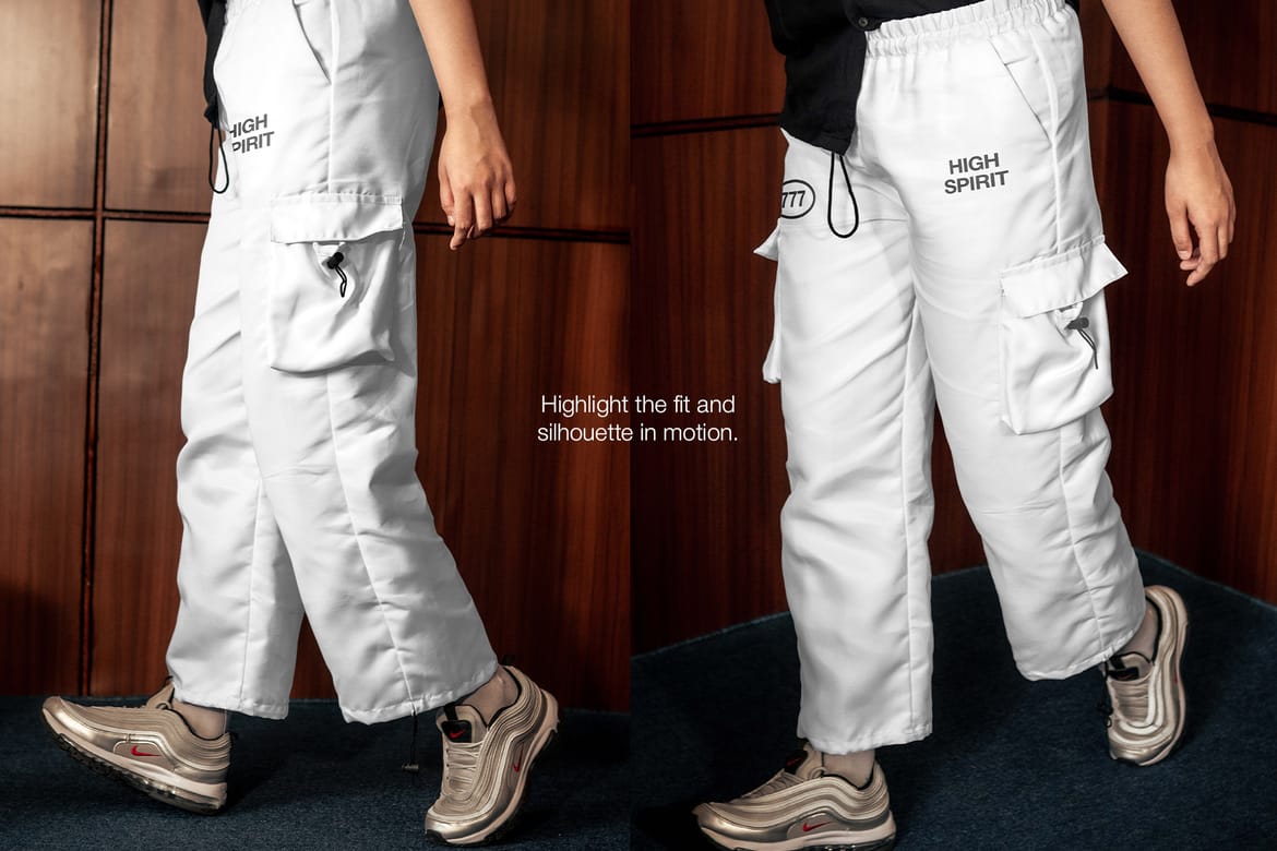 Cargo Pants Mockup (With Model)