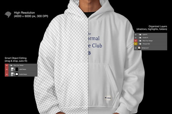 Boxy Hoodie Mockup Bundle (With Model)