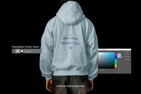 Boxy Hoodie Mockup Bundle (With Model)
