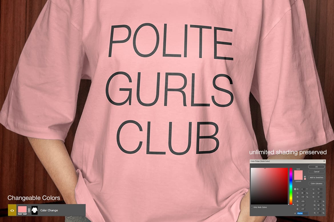Boxy T-Shirt Mockup (With Model)