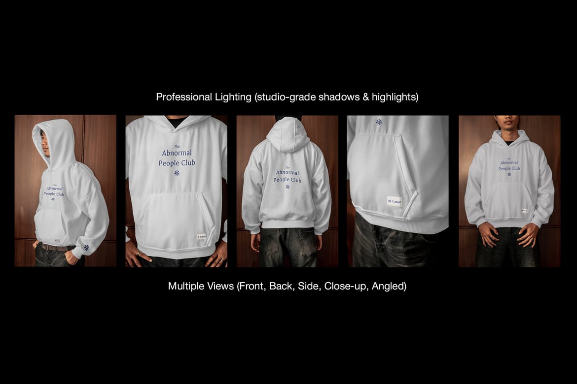 Boxy Hoodie Mockup Bundle (With Model)