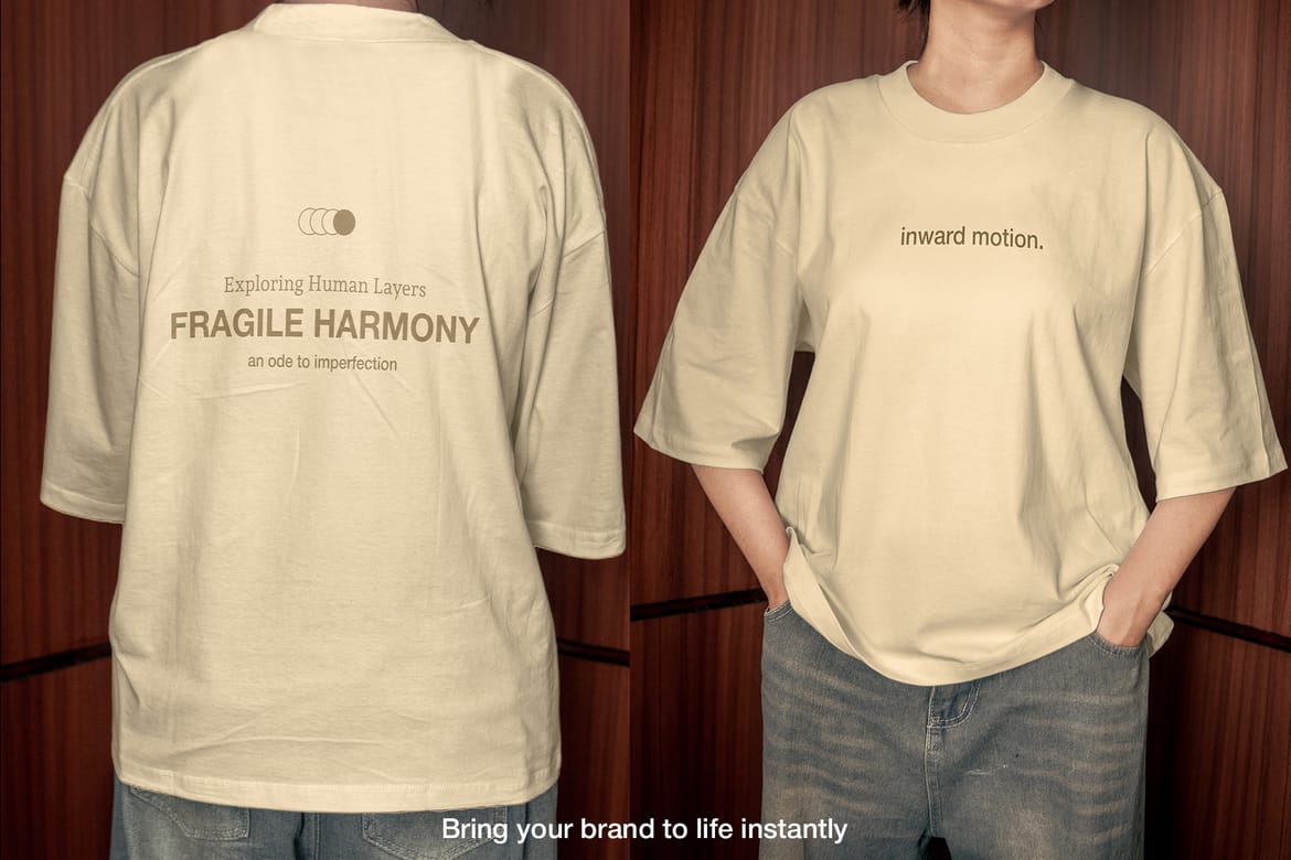 Boxy T-Shirt Mockup (With Model)