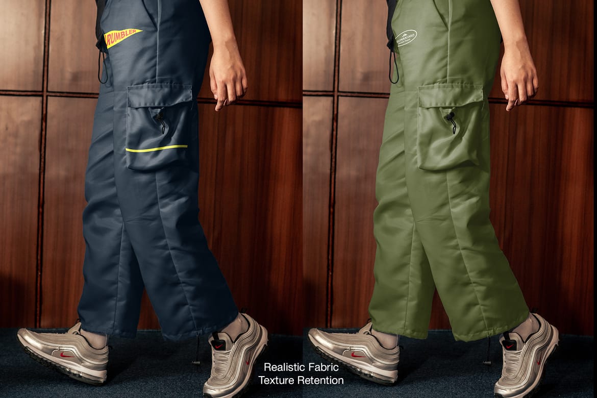 Cargo Pants Mockup (With Model)