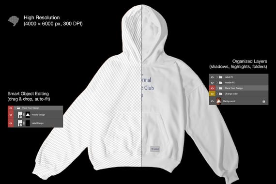 Boxy Hoodie Mockup Bundle