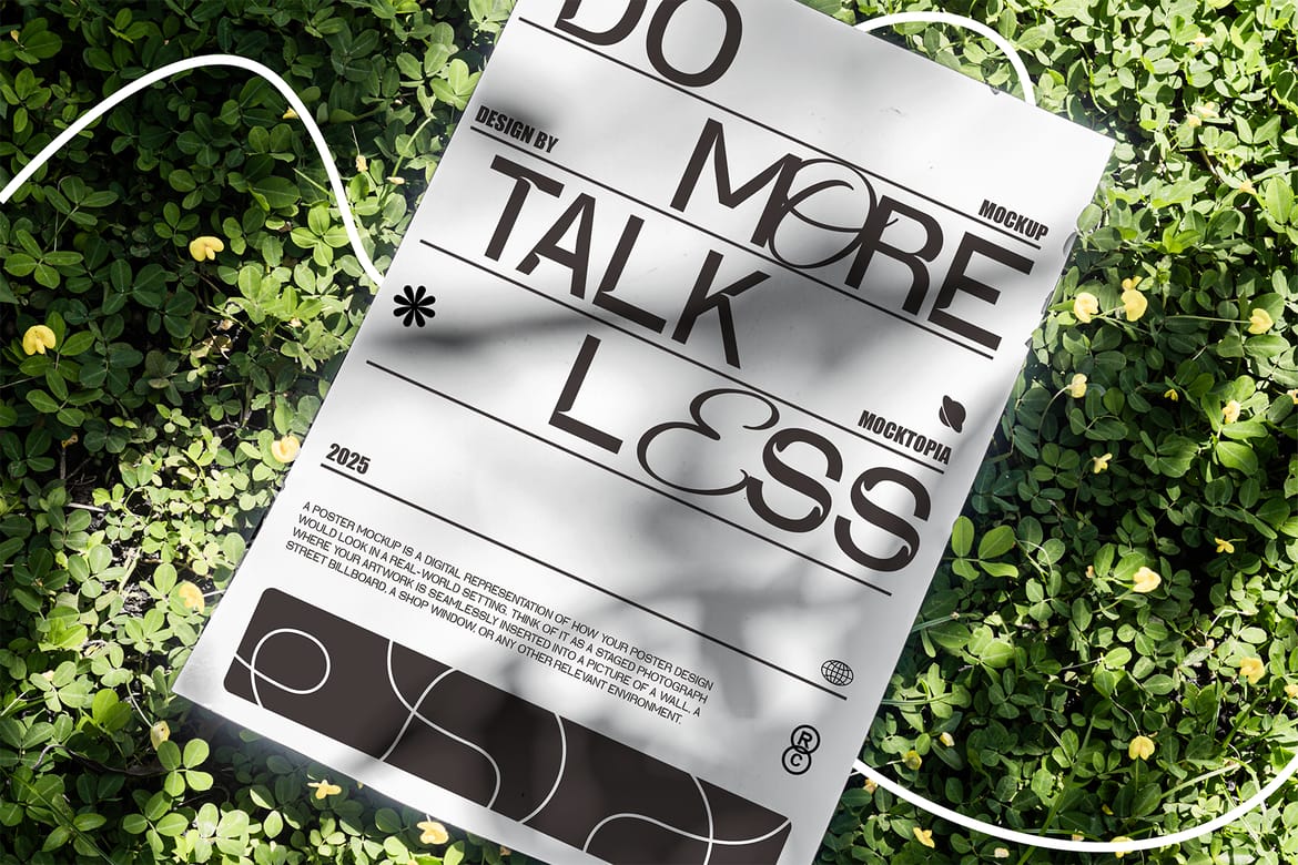 A3 Poster Mockup ( On grass )