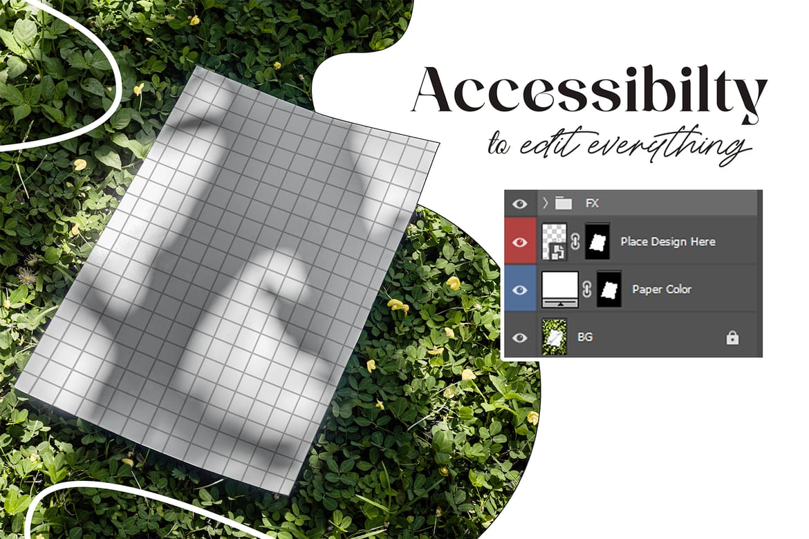 A3 Poster Mockup ( On grass )