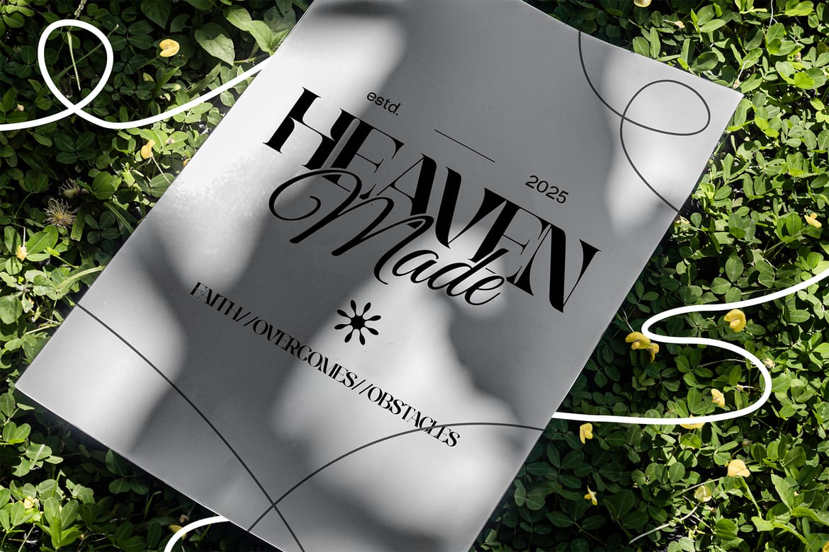 A3 Poster Mockup ( On grass )