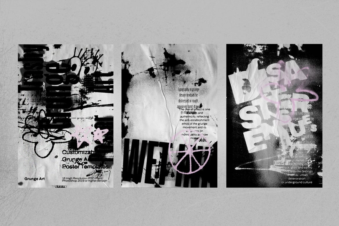 16 Ink Poster PS Templates