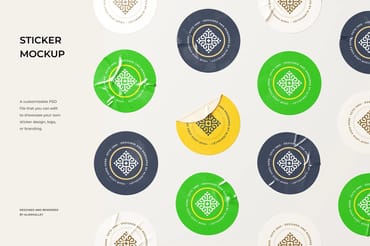 High Quality Sticker Mockup For Branding