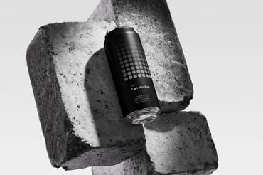 500ml Can Mockup | Brick Scene 002