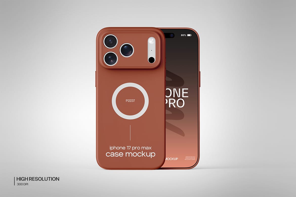 Minimal iPhone 17 Pro Case Mockup