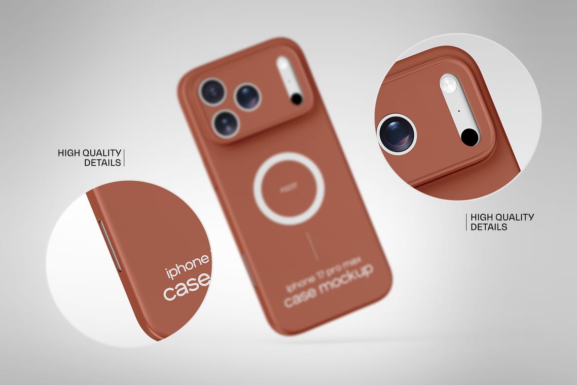 Minimal iPhone 17 Pro Case Mockup