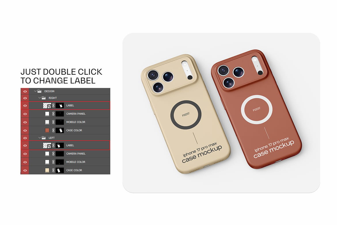 Minimal iPhone 17 Pro Case Mockup