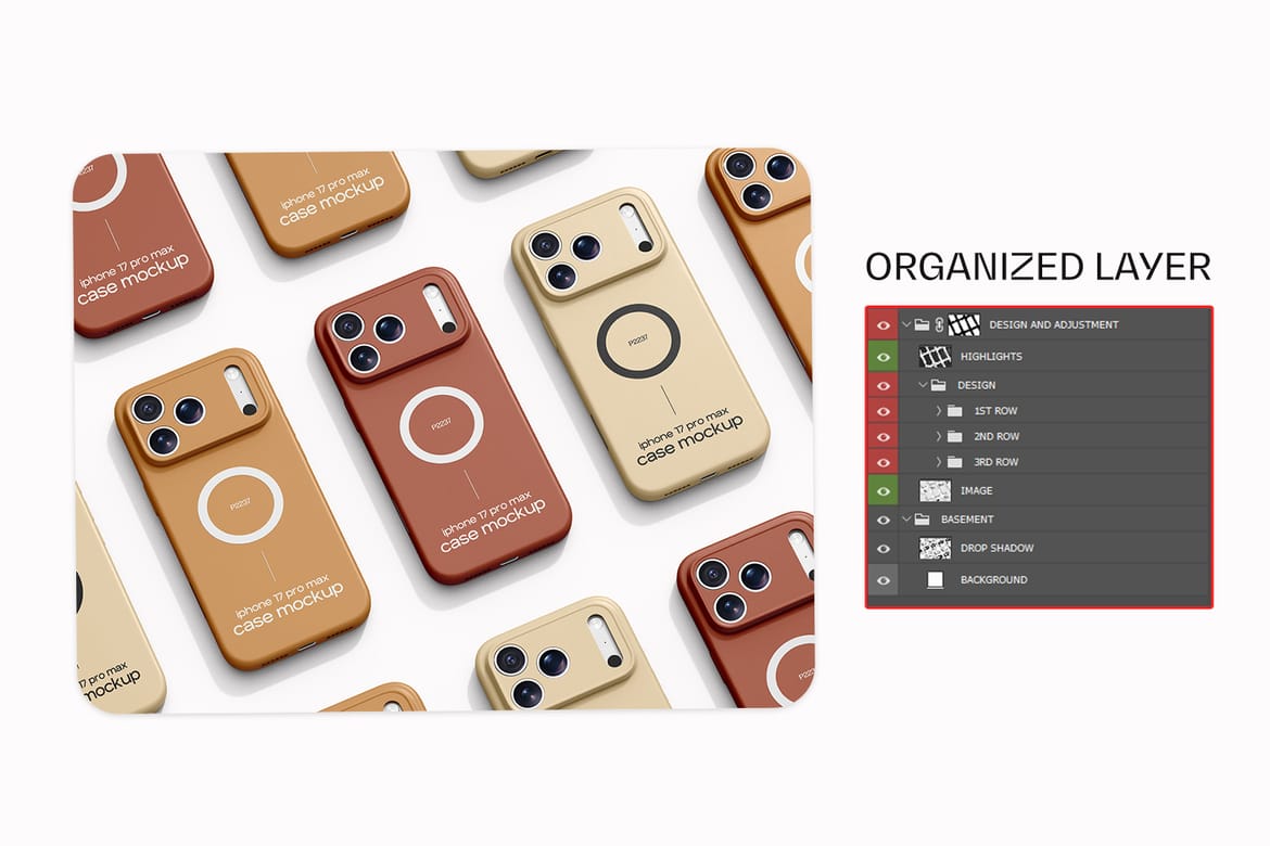 Minimal iPhone 17 Pro Case Mockup